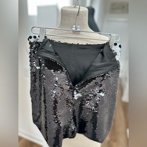 Sequin Black Women's Shorts